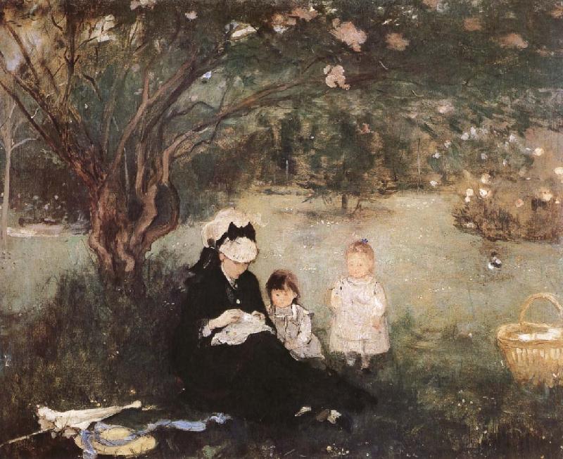 Berthe Morisot Lilac trees oil painting picture